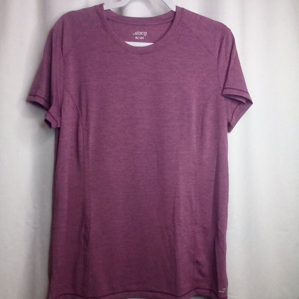 BCG Shirt Women XL Short Sleeve Athletic Active Purple